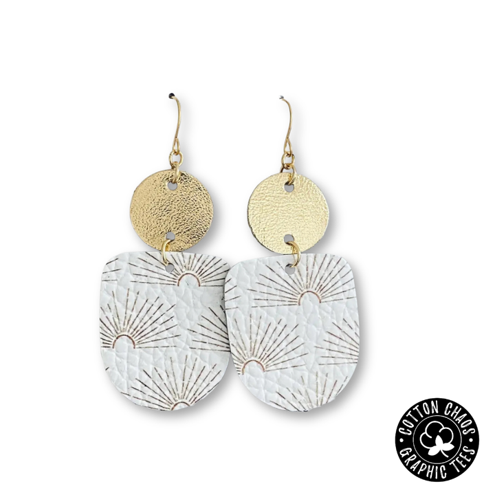 Boho Dangle Gold Sunburst Earring