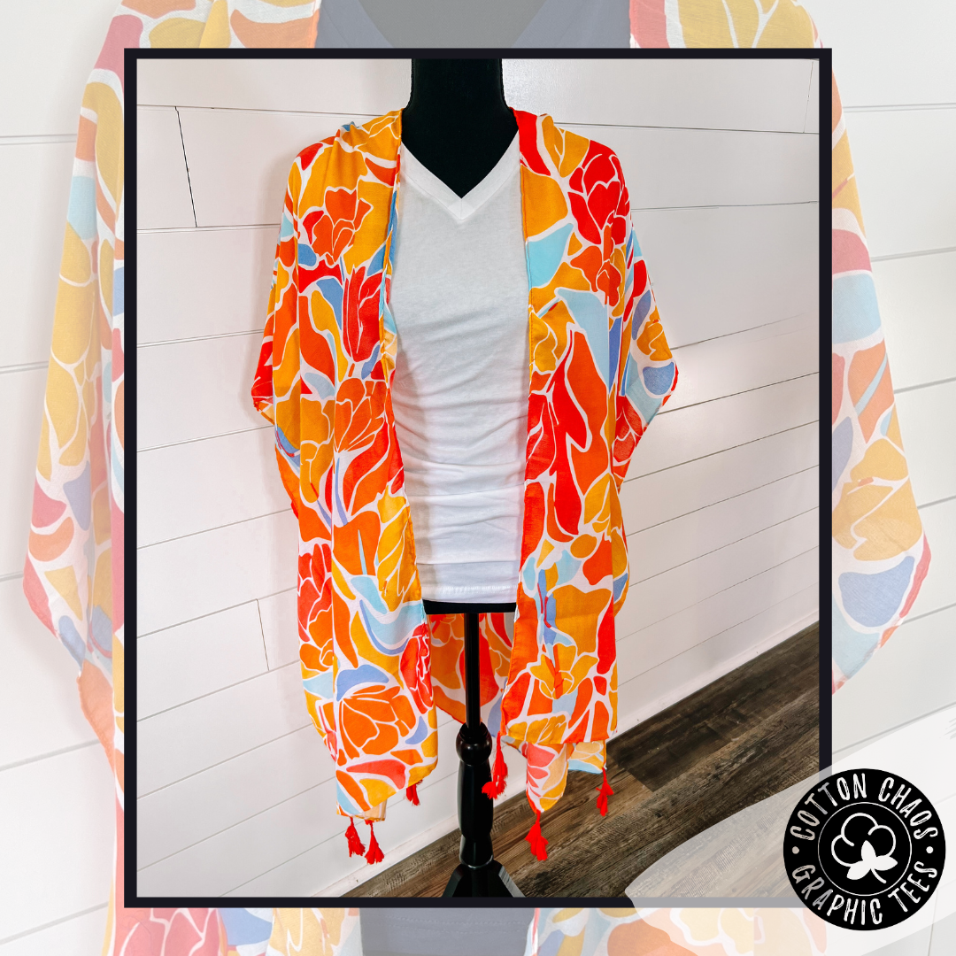 Do Everything In Love Bold Floral Print Kimono
