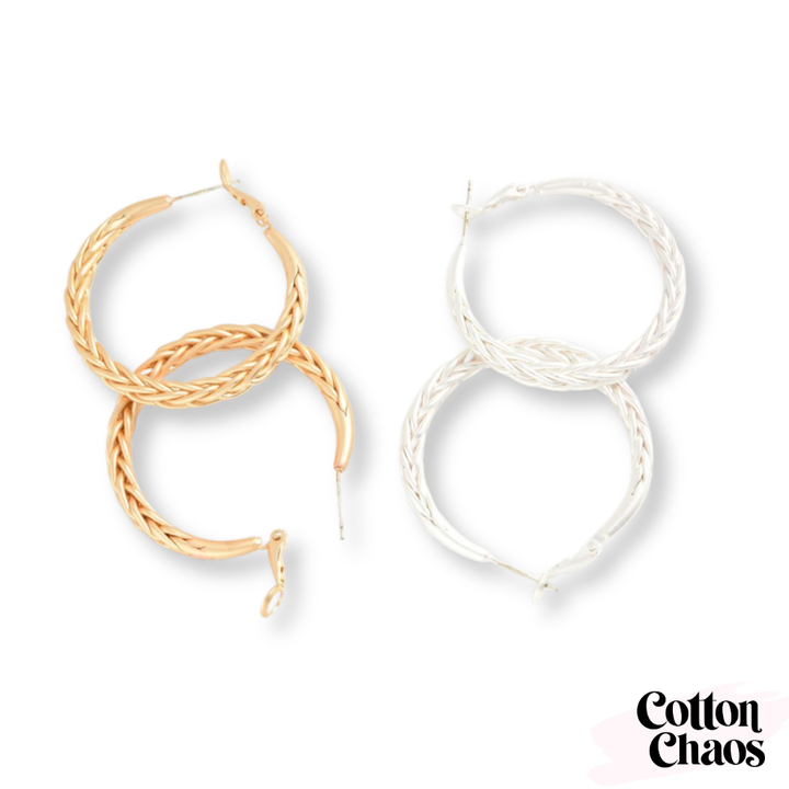 Braided Hoop Earring