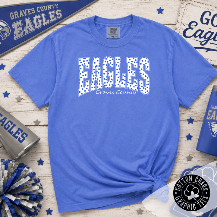 Comfort Colors Eagles Polka Dot Tee | Youth & Adult