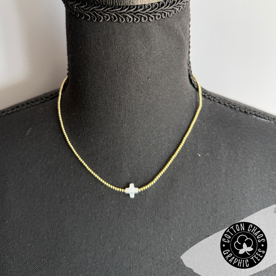 Beaded Cross Necklace