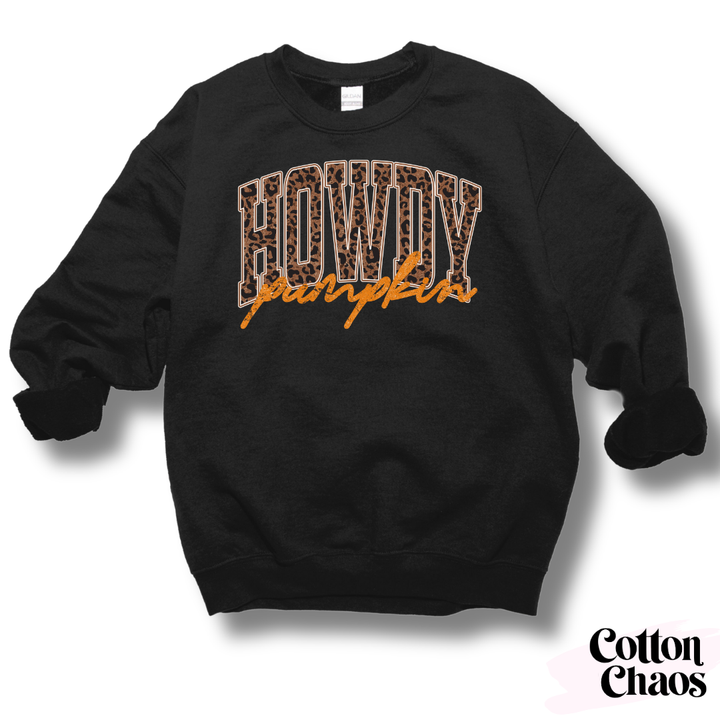 Howdy Pumpkin Leopard Sweatshirt