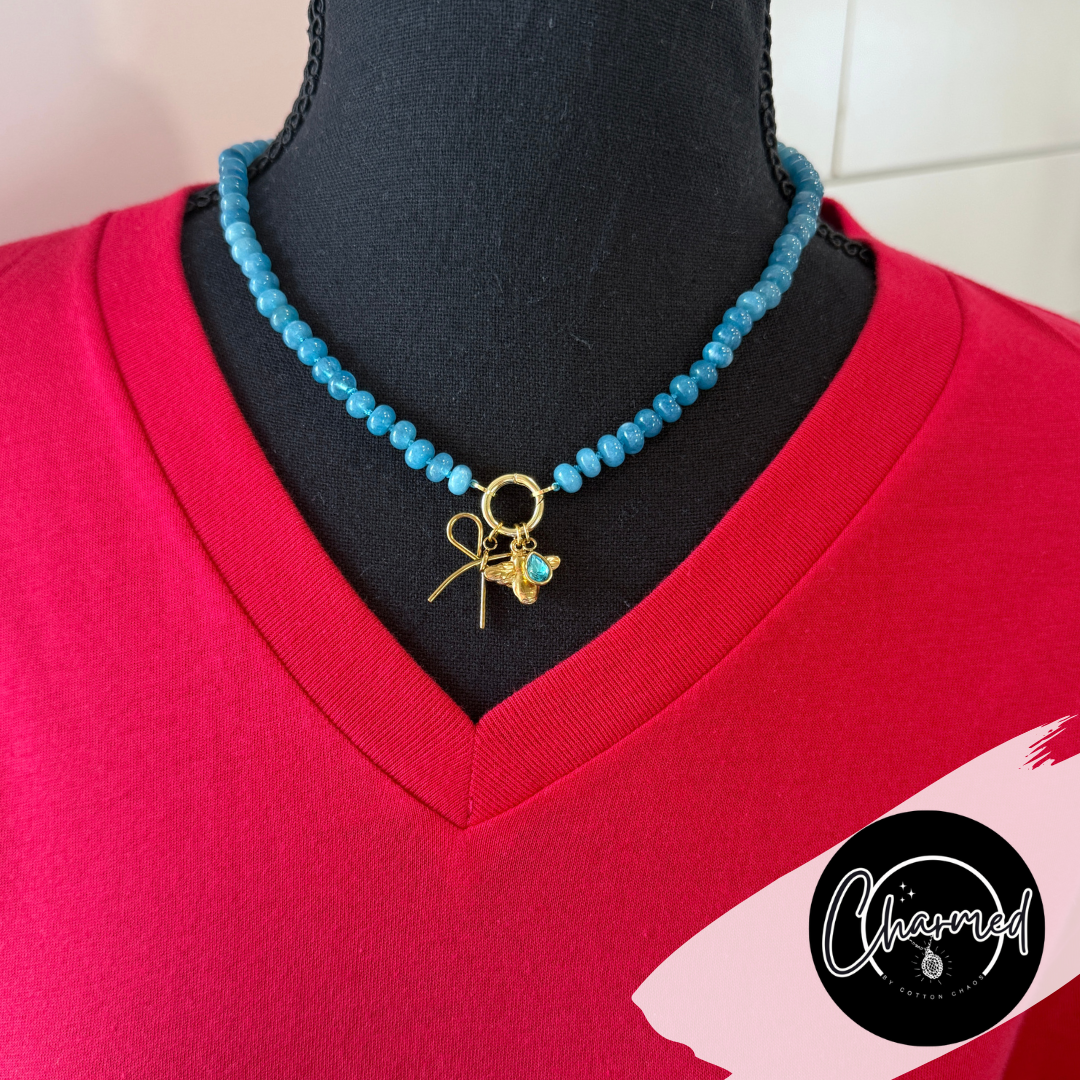 Gemstone Charm Catch Chain