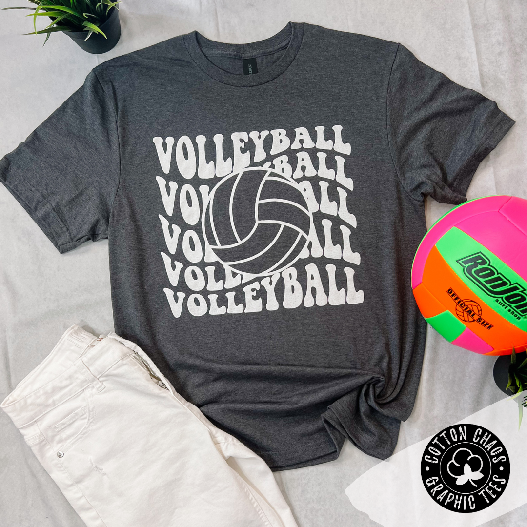 Here for Volleyball Graphic Tee