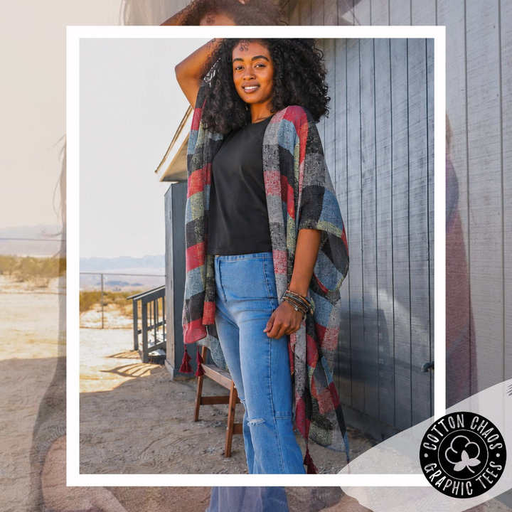 Plaid Essential Kimono