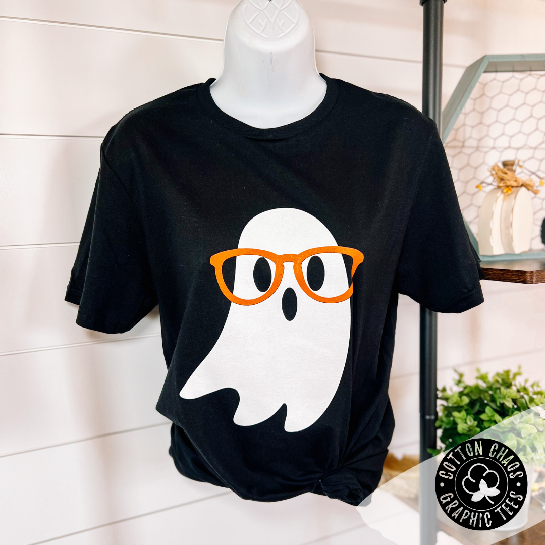 Spooky Spectacles: Ghostly Cool Graphic Tee