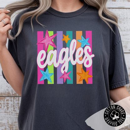 Retro Color Pop Eagles Spirit Tee