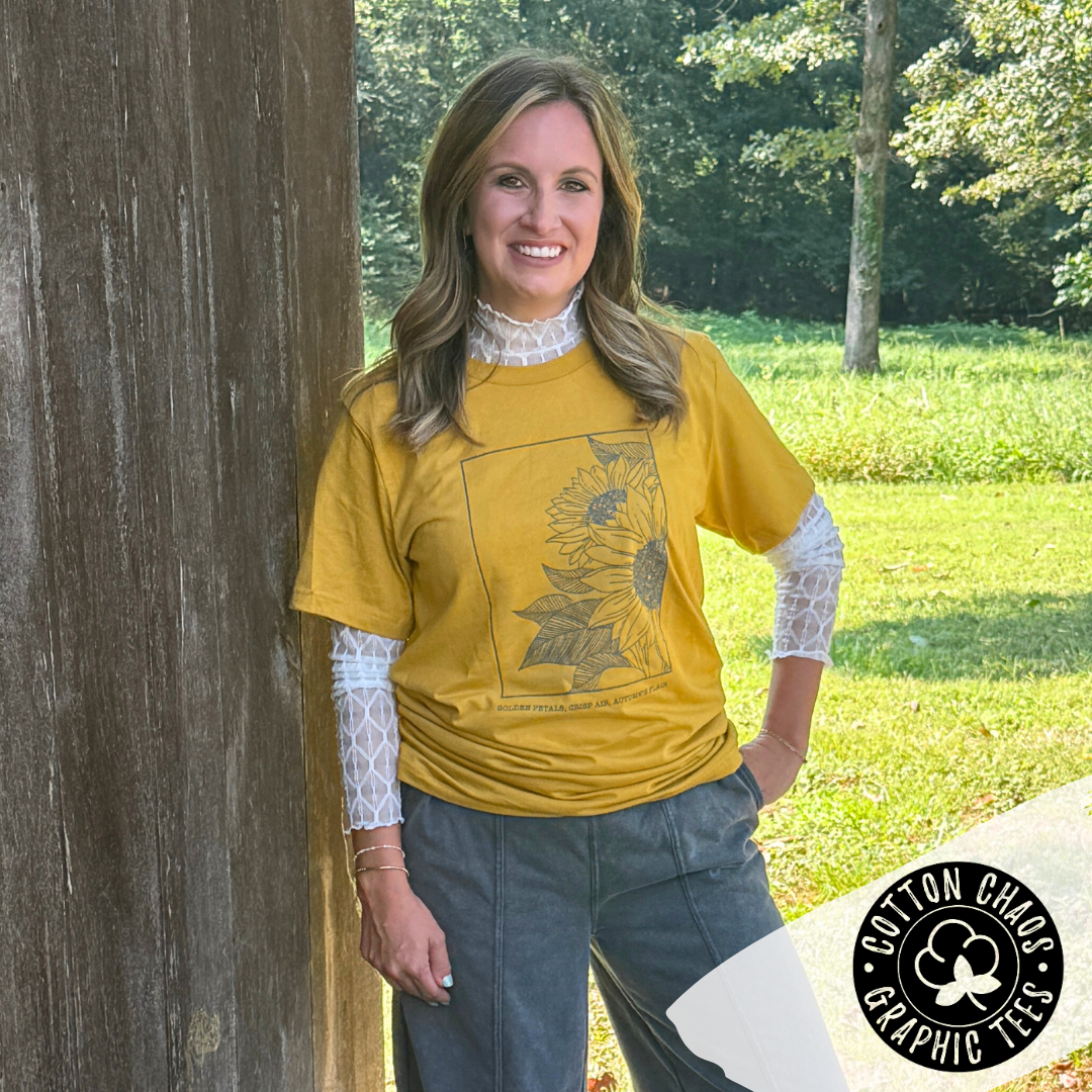 Autumn Flair Vintage Sunflower Tee