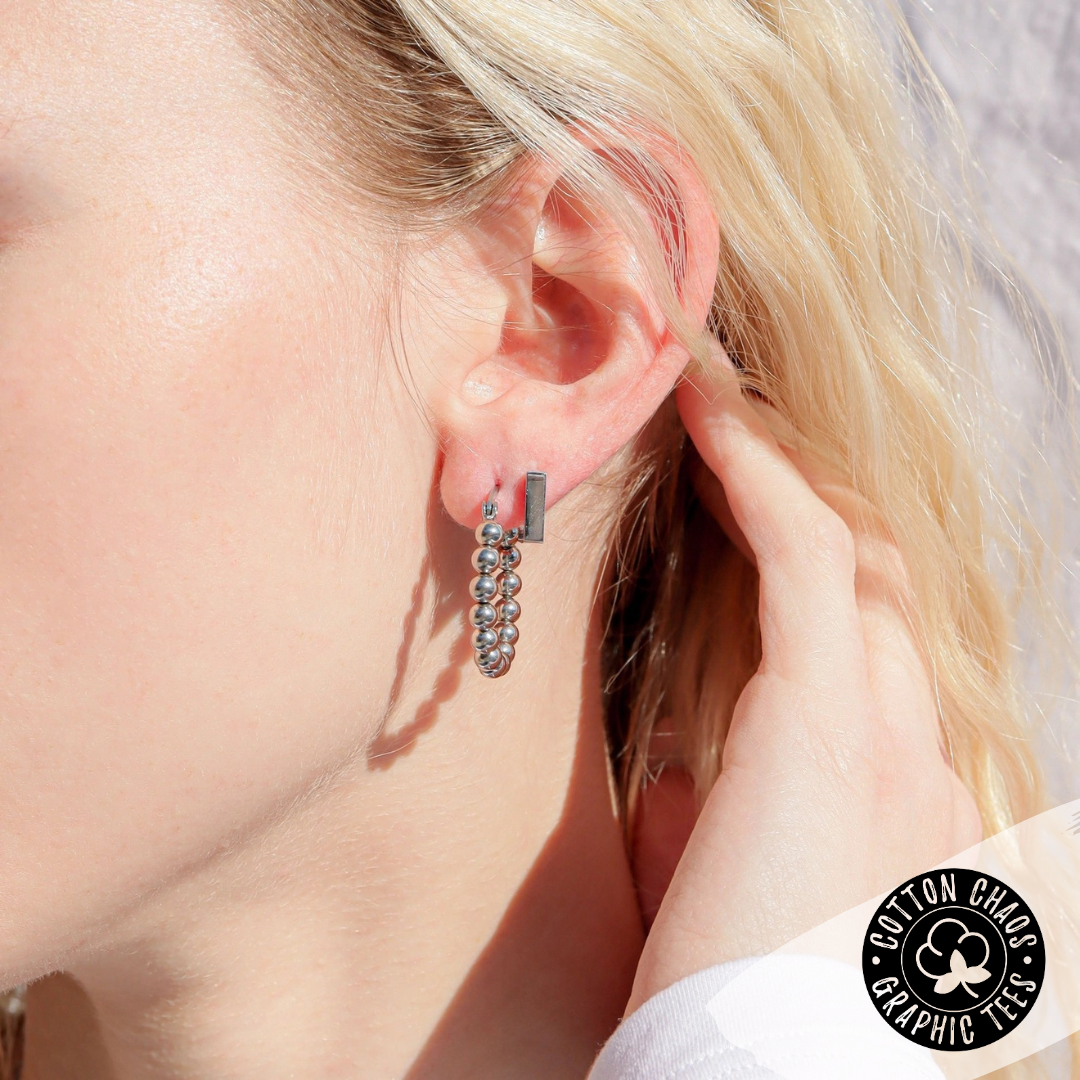 Beaded Hoop Earrings