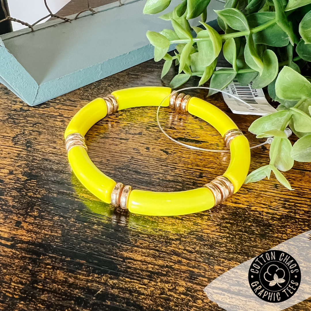 Long Bead Bangle Bracelet