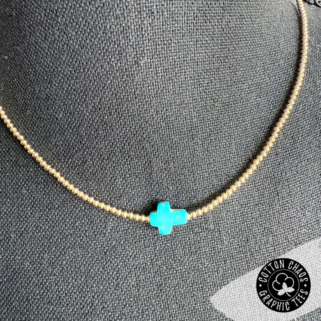 Beaded Cross Necklace