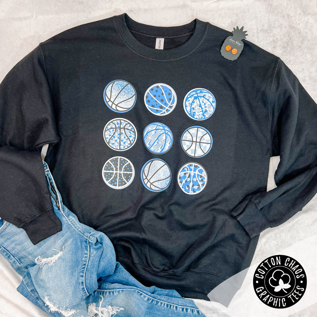 9 Blue/Gray Basketball Sweatshirt