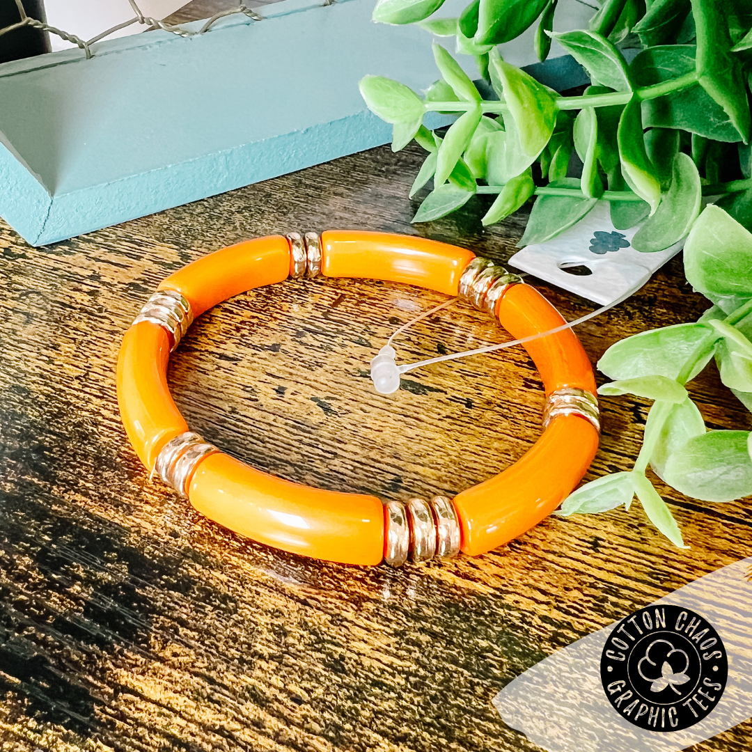 Long Bead Bangle Bracelet