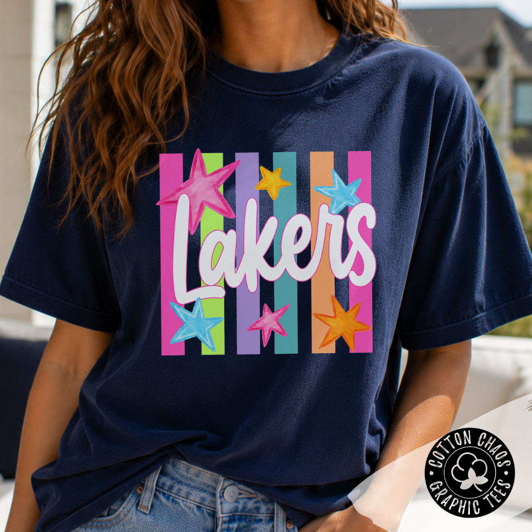 Retro Color Pop Lakers Spirit Tee
