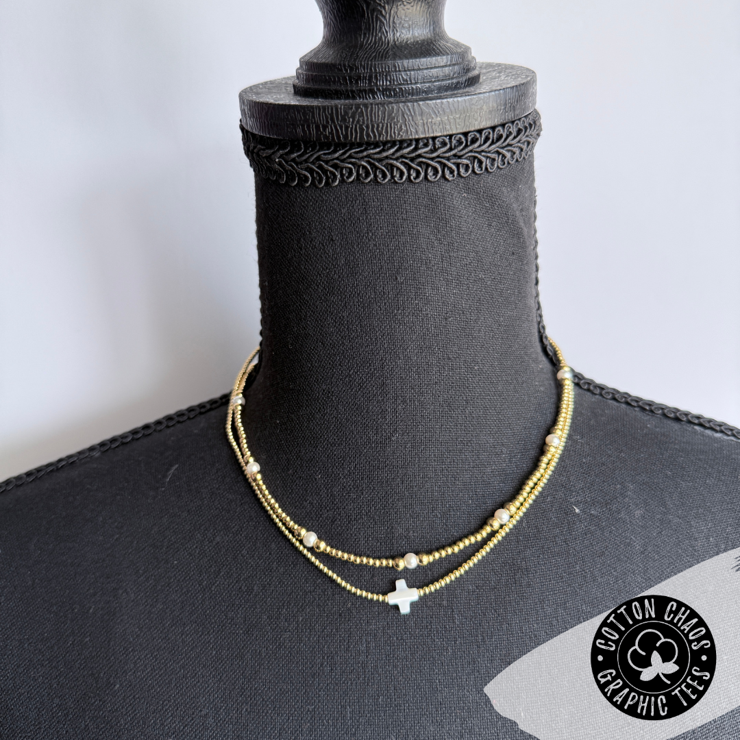 Beaded Cross Necklace