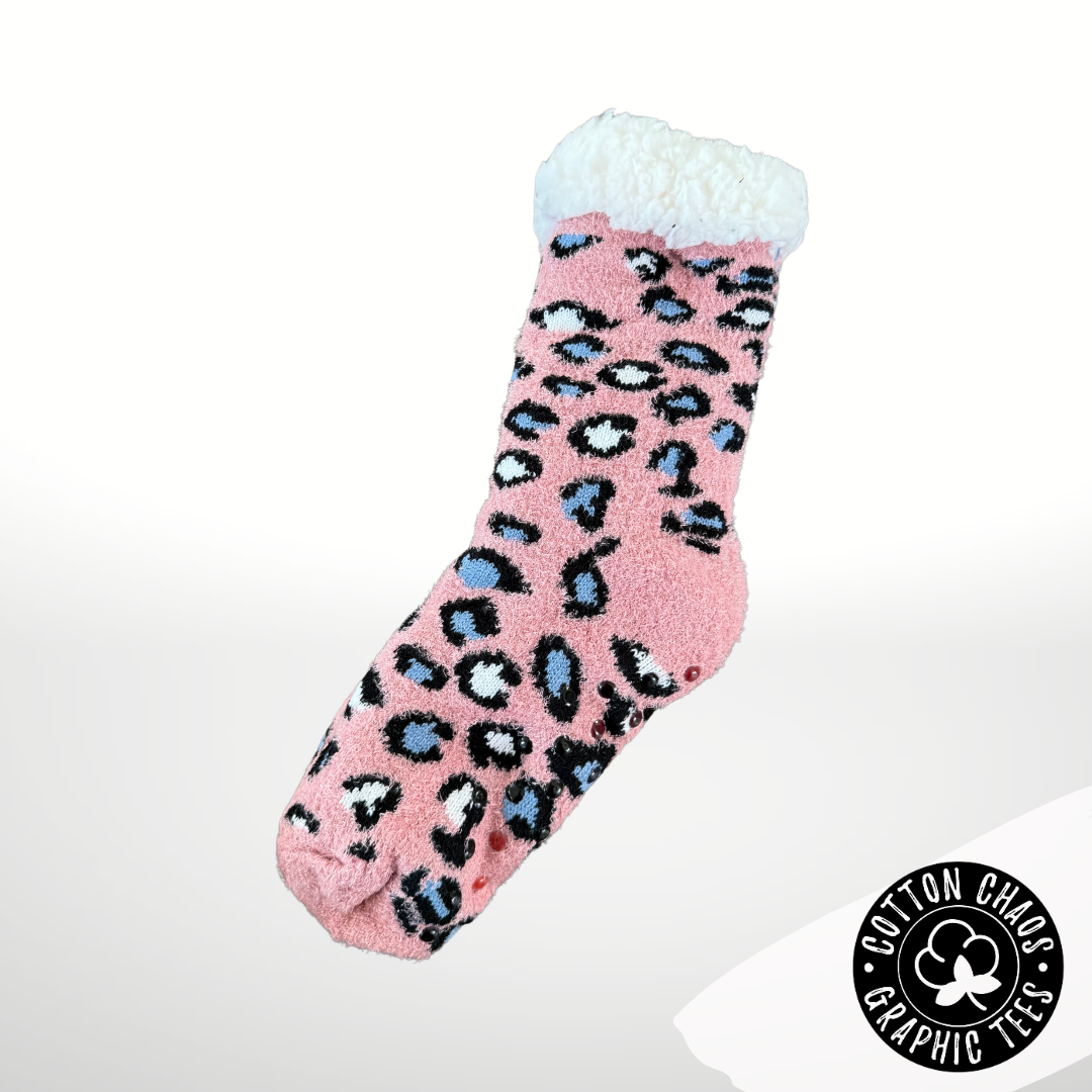 Cozy Leopard Slipper Socks