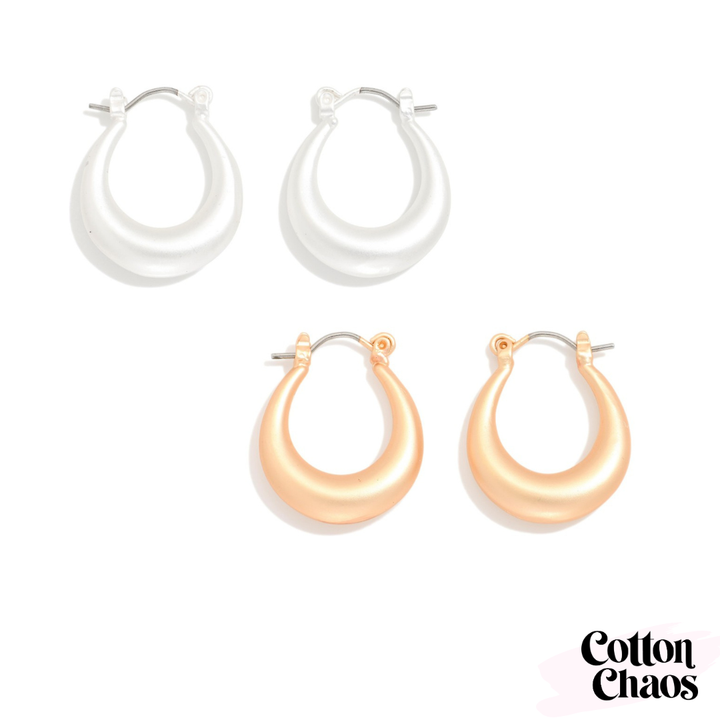 Tapered Hoop Earring