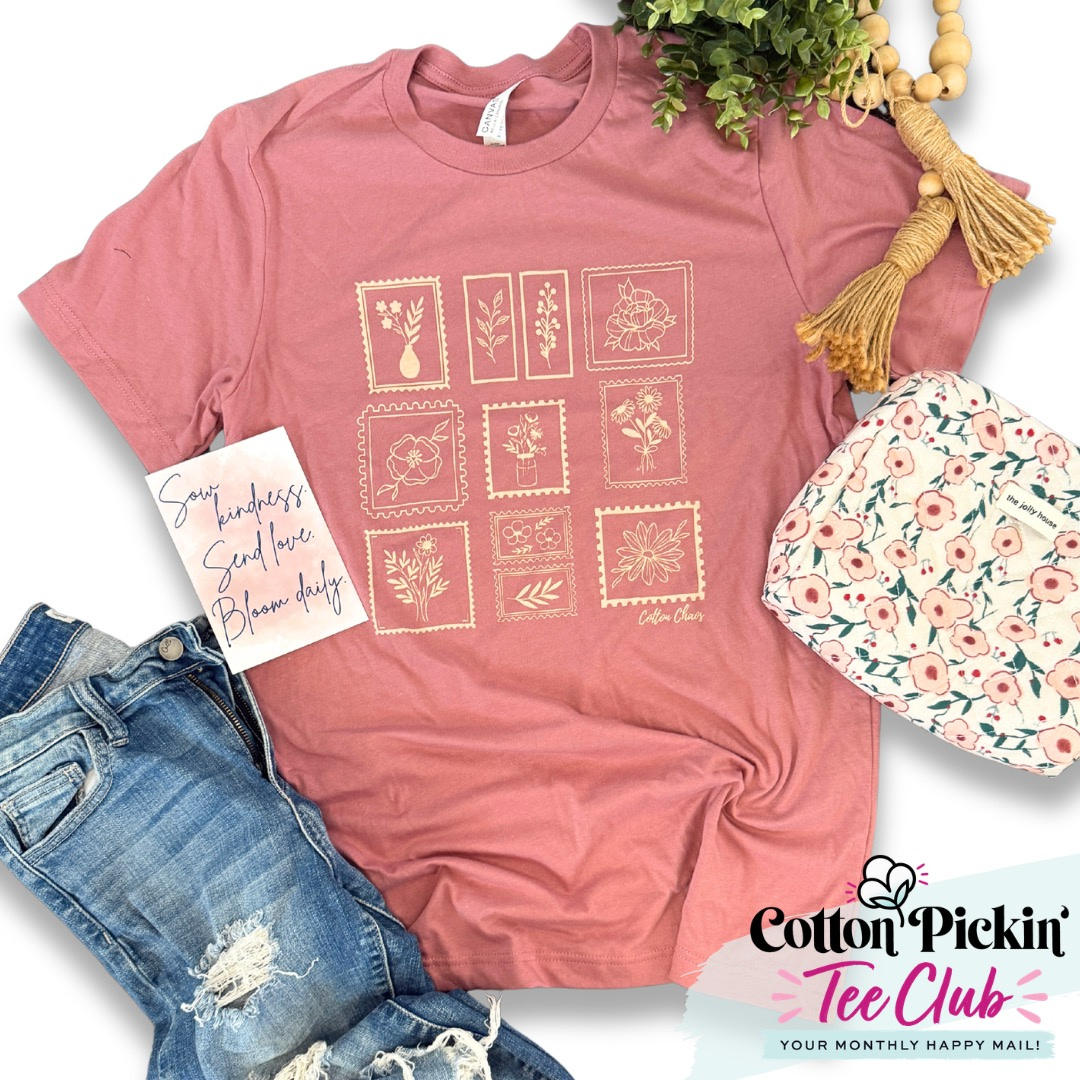 Flower card tee