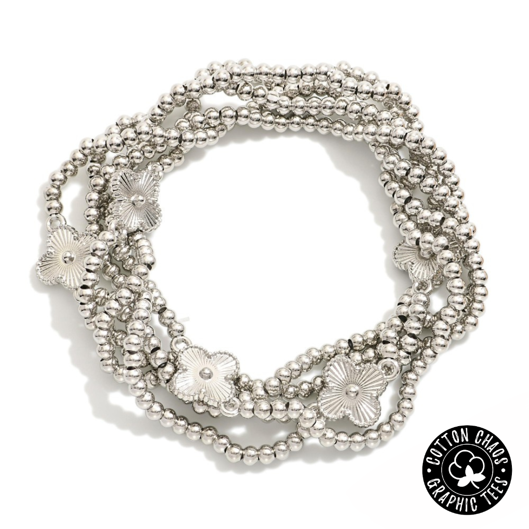 5 Piece Clover Bracelet Stack