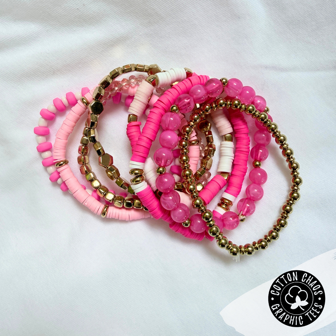 Pink Bracelet Stack – Cotton Chaos