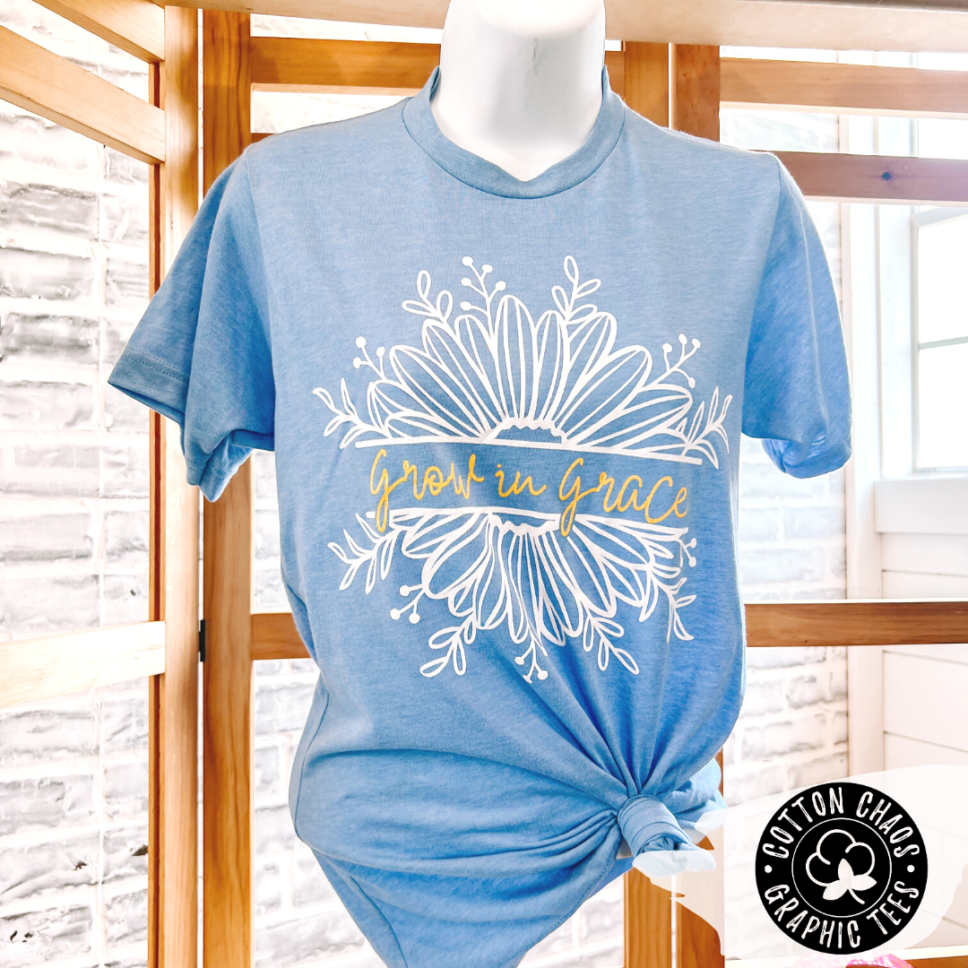 Graceful Blooms: Grow in Grace Graphic Tee