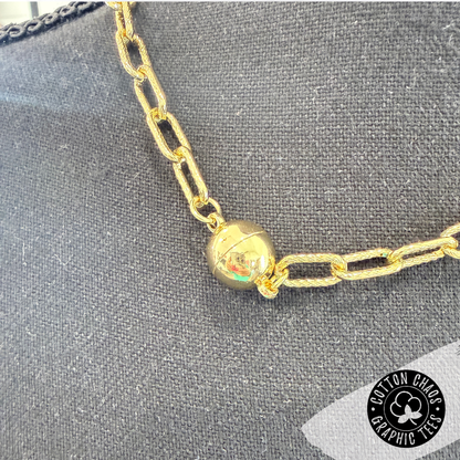 Paperclip Chain Magnetic Clasp Necklace