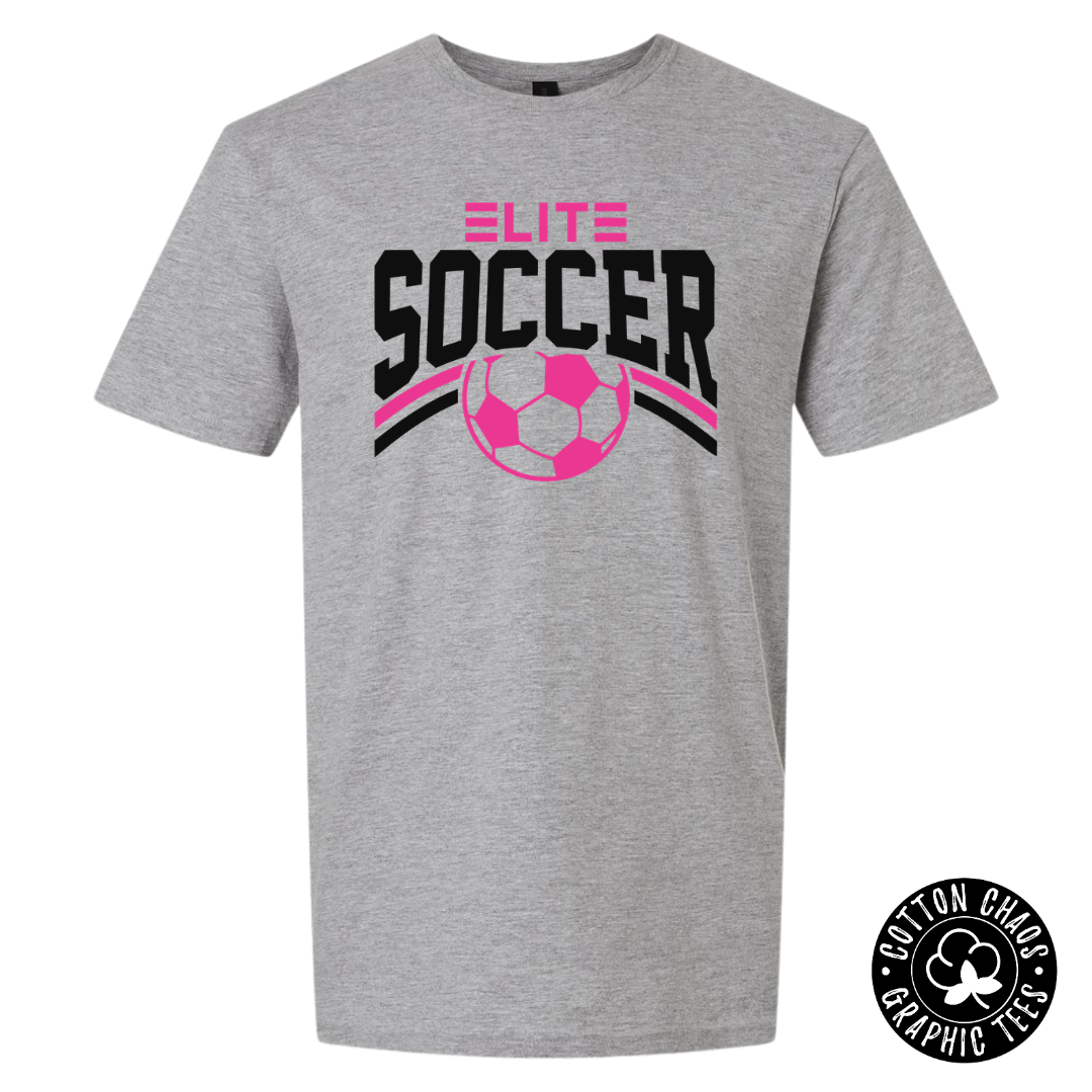 Elite Soccer Gildan Softstyle Tee (Green or Pink)