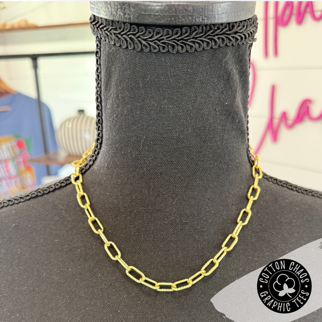 Paperclip Chain Magnetic Clasp Necklace