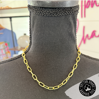 Paperclip Chain Magnetic Clasp Necklace