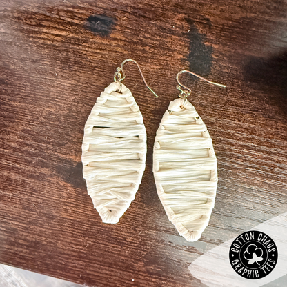 Cream Raffia Earrings