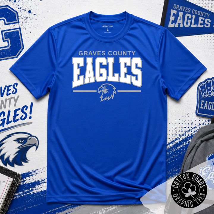 Graves County Eagles Dri-Fit Tee | Royal Blue Youth & Adult Short Sleeve