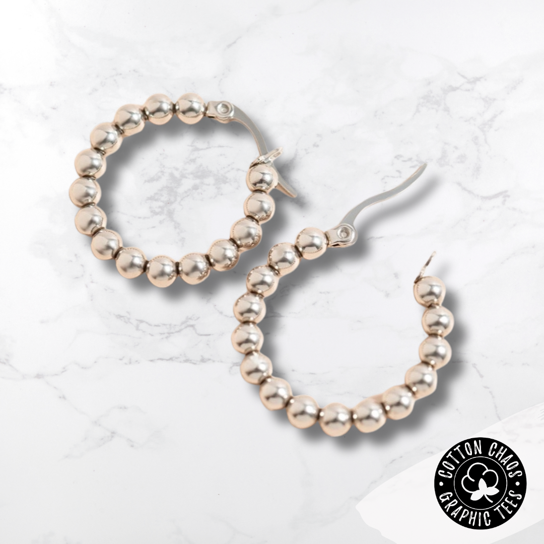 Beaded Hoop Earrings