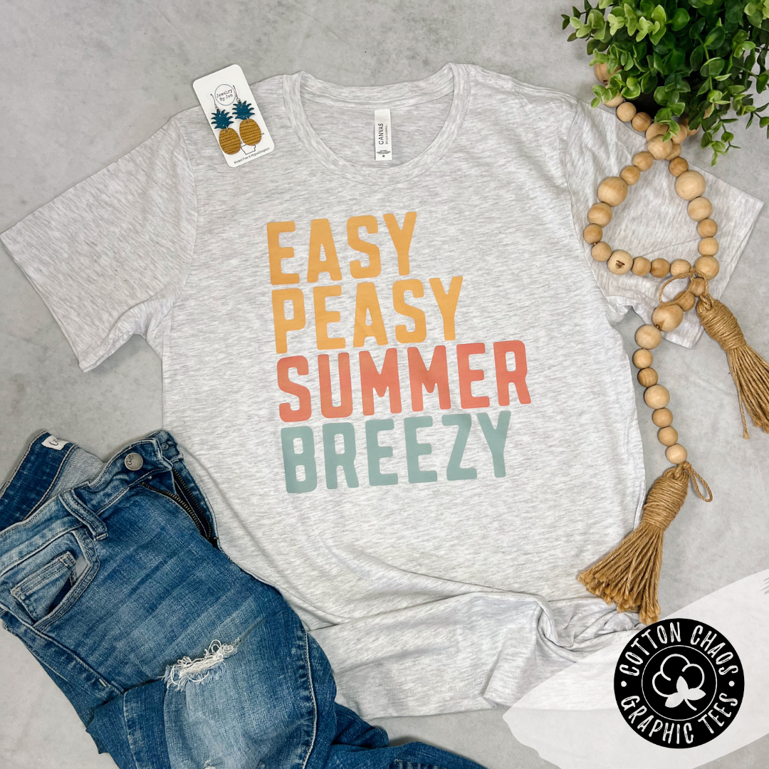 Easy Peasy Summer Breezy Graphic Tee