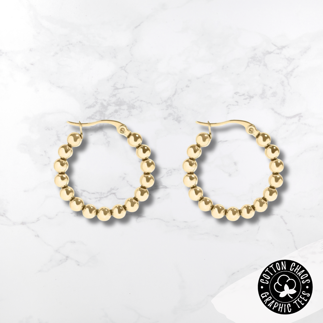 Beaded Hoop Earrings