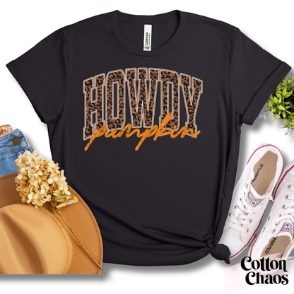 Howdy Pumpkin Leopard Tee