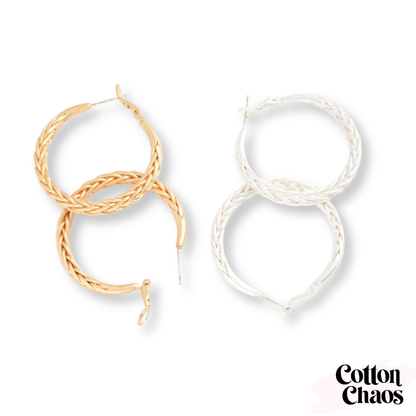 Braided Hoop Earring