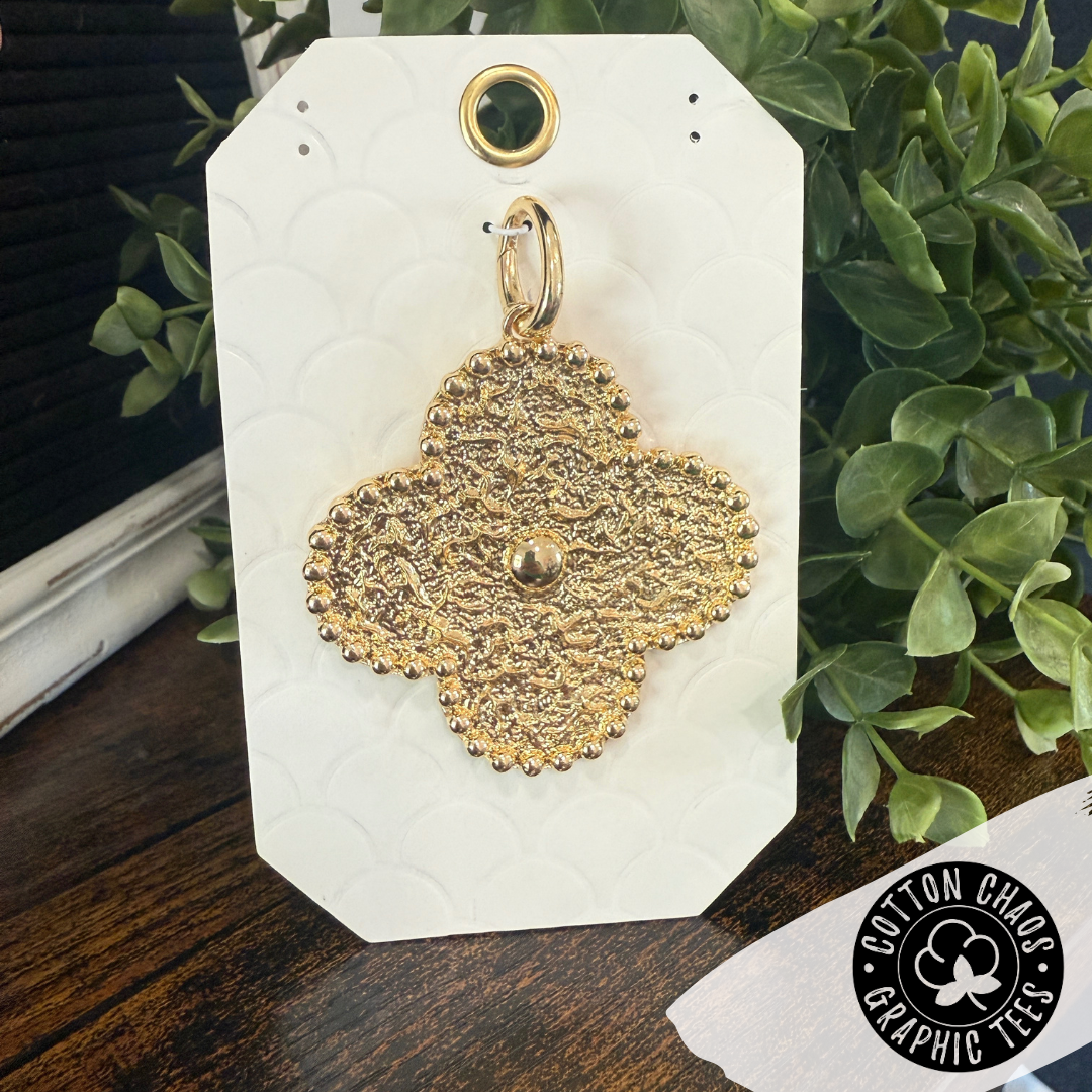 Statement Charm- Clover Medallion