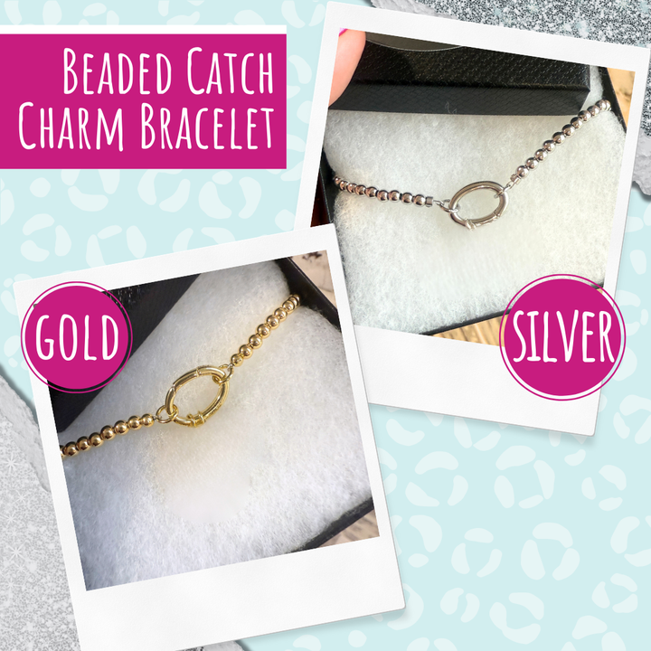 Beaded Catch Charm Bracelet