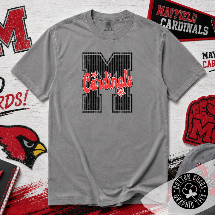 Comfort Colors Cardinals Varsity Tee | Youth & Adult