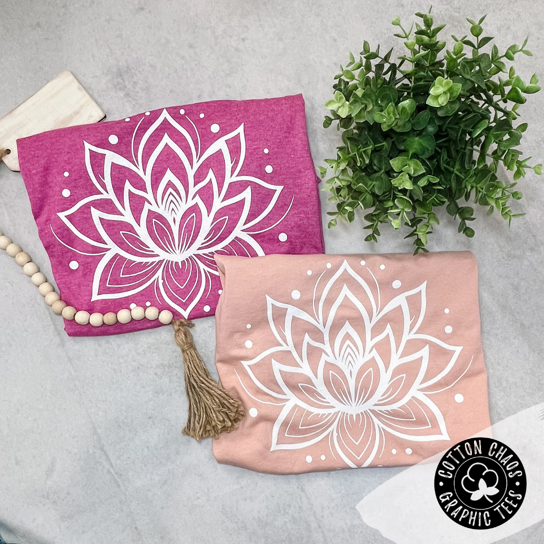 Lotus Blossom Graphic Short Sleeve Tee
